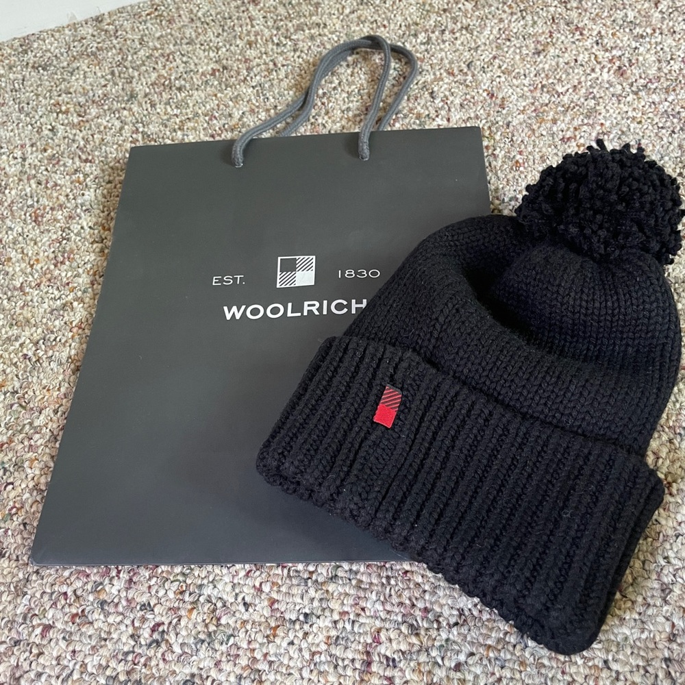 Black Woolrich beanie